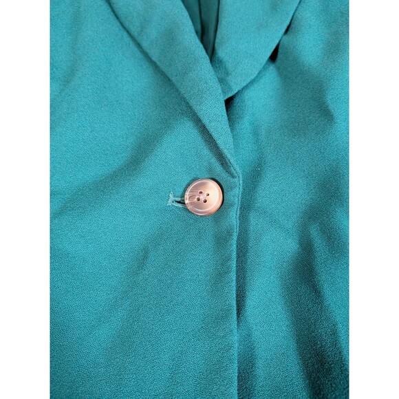 J Jill Jacket Blazer Celtic Dress Coat Women's XL Kelly Green Boxwood Button - Picture 5 of 14